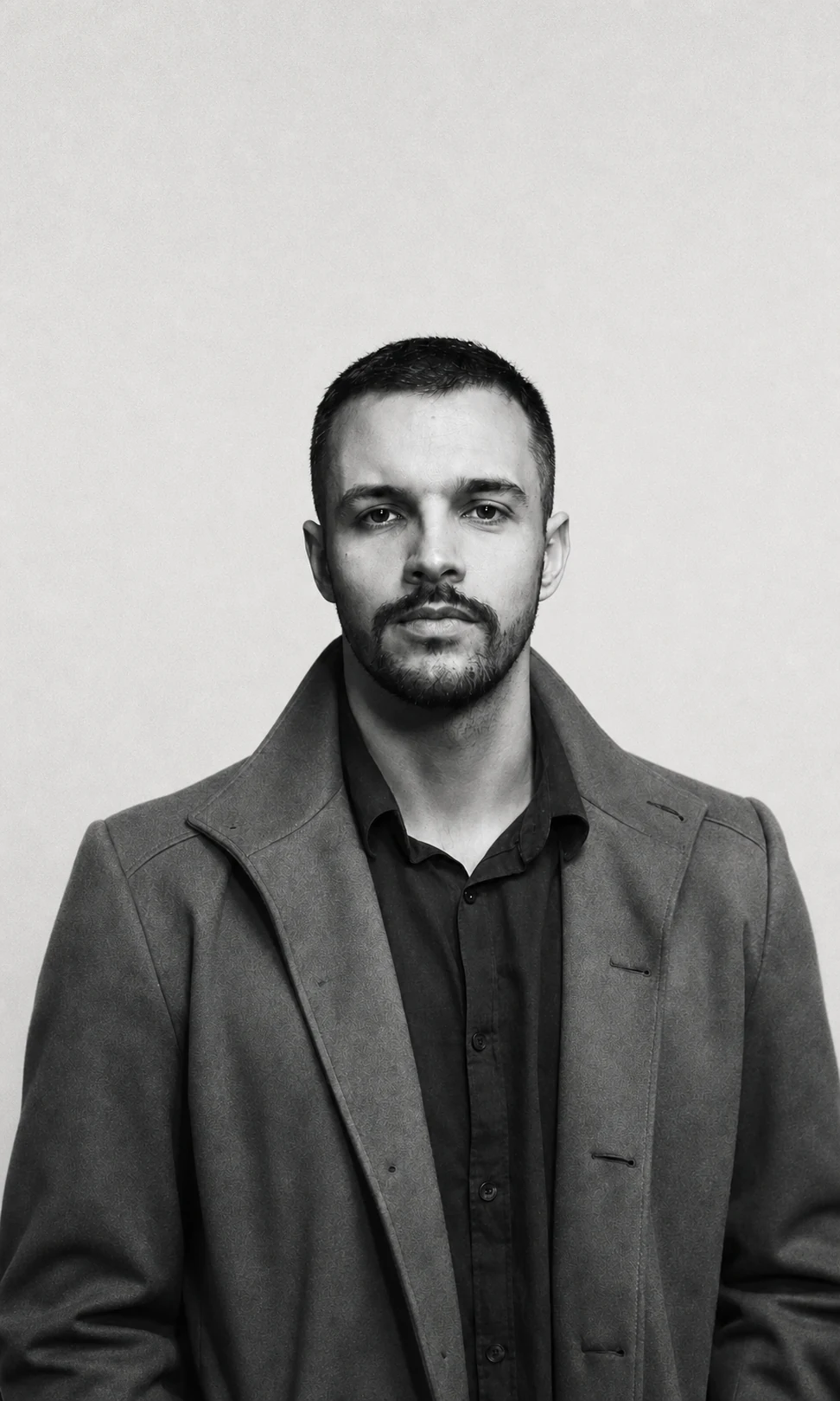 Mauricio Dall Agnol em retrato preto e branco