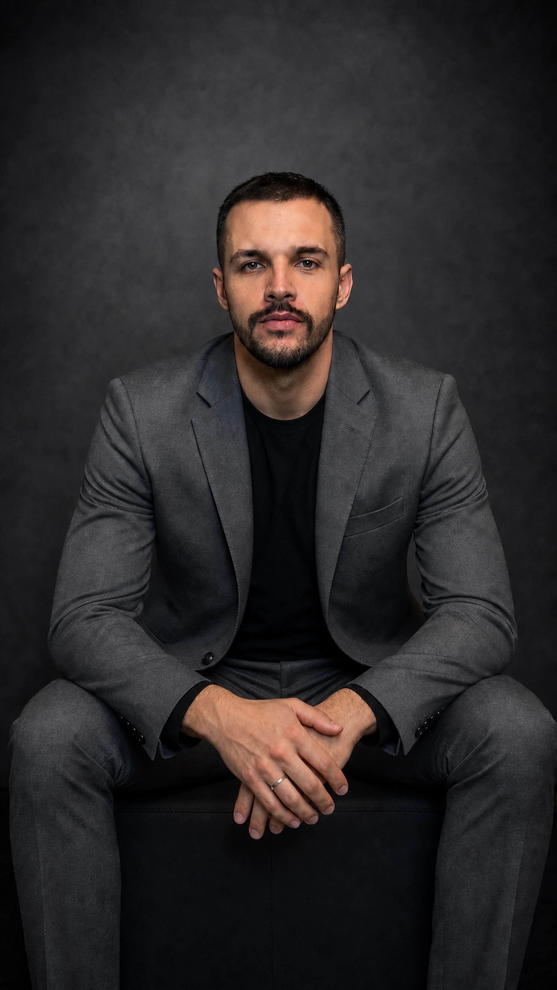 Mauricio Dall Agnol sentado em retrato editorial